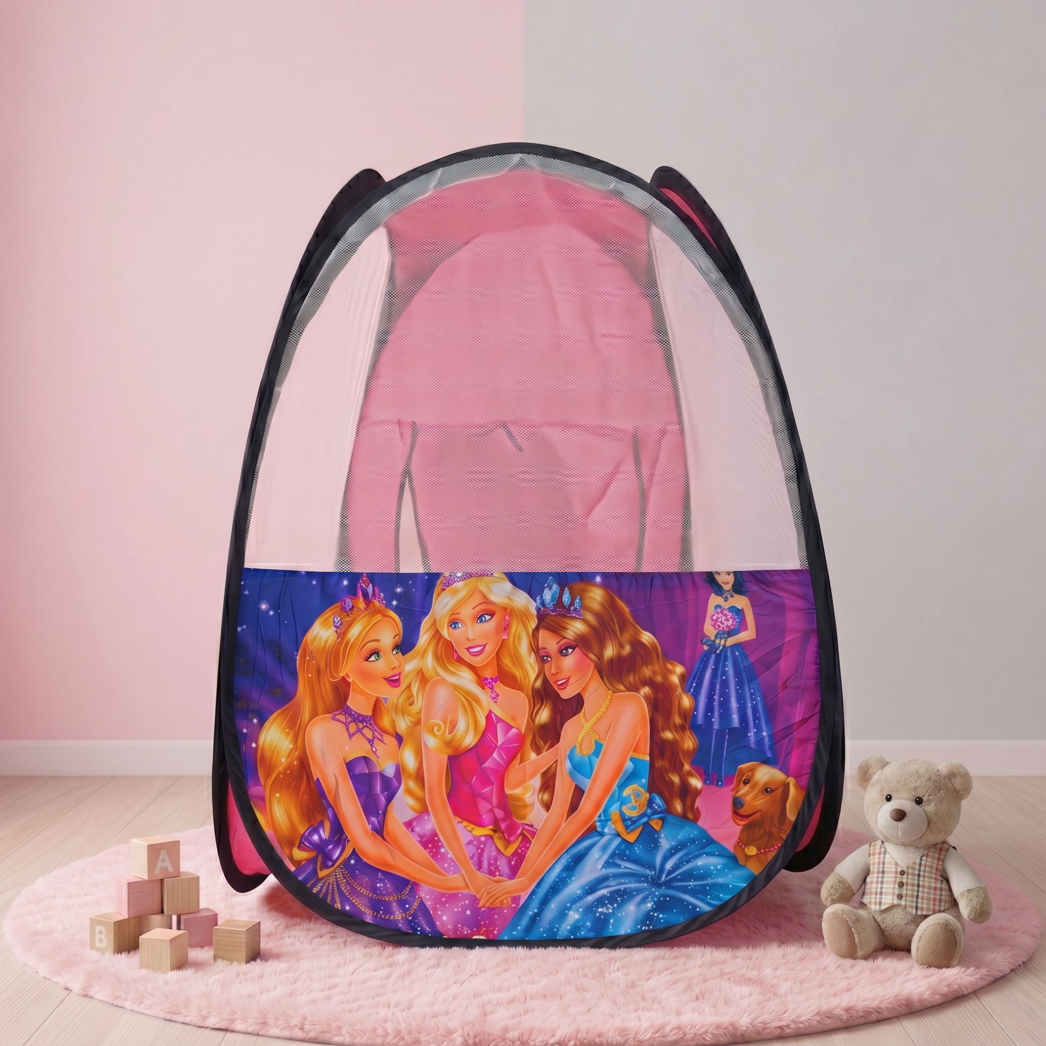 Princess Barbie Tent Play House with 50 Balls for Kids.